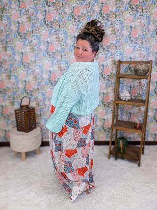 Amalia Patchwork Print Maxi Dress w/Pockets