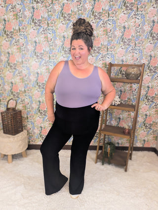 Winston Brushed Rib Yoga Pants in Black