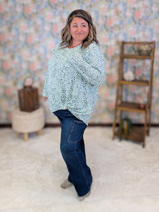Gwenna Spotted Pullover w/ Knot Detail