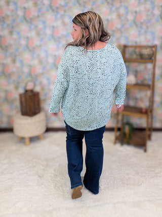 Gwenna Spotted Pullover w/ Knot Detail