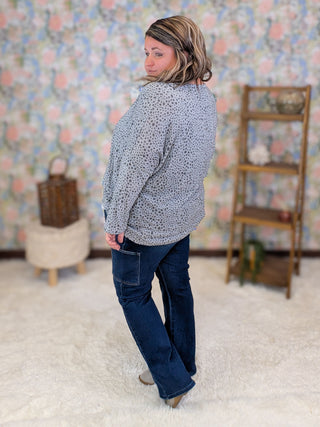 Gwenna Spotted Pullover w/ Knot Detail