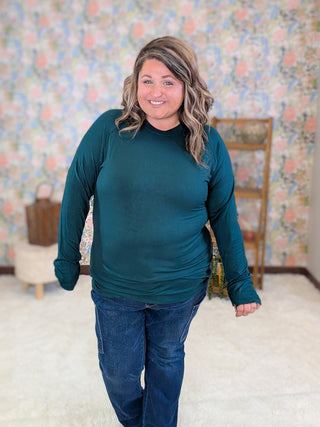 Blair Mockneck Long Sleeve with Thumbholes in Solids (8 Colors)