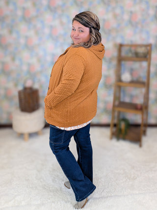 Brady Cable Knit Hooded Cardigan (2 Colors)