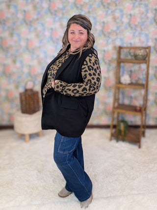 Blair Mockneck w/Thumbholes in Olive Leopard