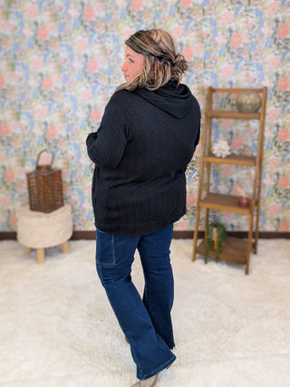 Brady Cable Knit Hooded Cardigan (2 Colors)