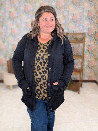 Ashley Dolman Top in Olive Leopard