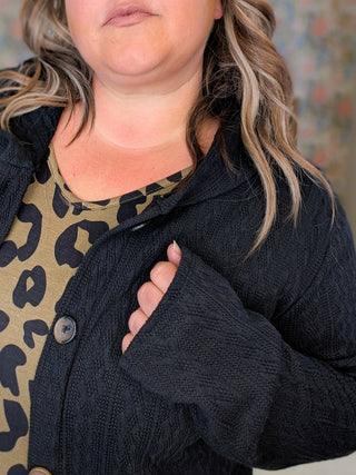 Brady Cable Knit Hooded Cardigan (2 Colors)