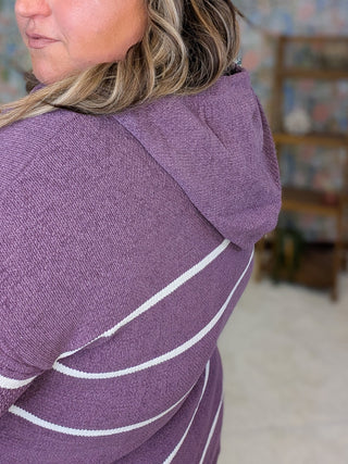 Weslie Vneck Cozy Striped Hooded Sweater (3 Colors)