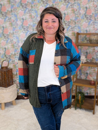 Tricia Check Plaid Shirket w/Pocket (2 Colors)