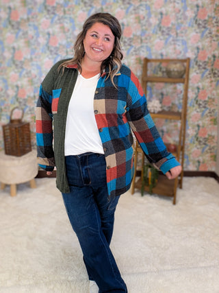 Tricia Check Plaid Shirket w/Pocket (2 Colors)