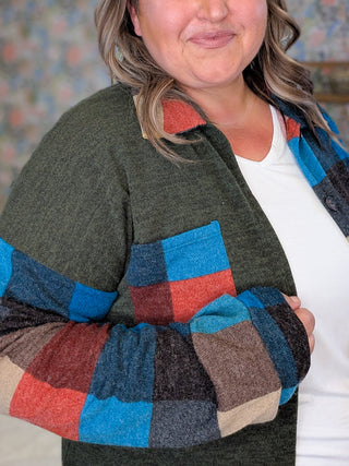 Tricia Check Plaid Shirket w/Pocket (2 Colors)