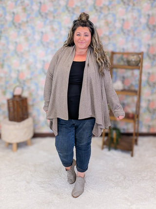 Winifred Button Detail Draped Cardigan (3 Colors)