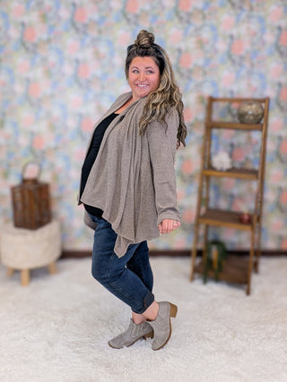 Winifred Button Detail Draped Cardigan (3 Colors)
