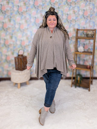 Winifred Button Detail Draped Cardigan (3 Colors)