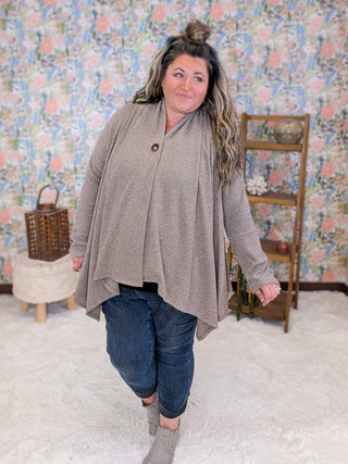 Winifred Button Detail Draped Cardigan (3 Colors)