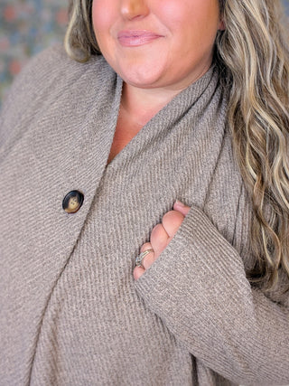 Winifred Button Detail Draped Cardigan (3 Colors)