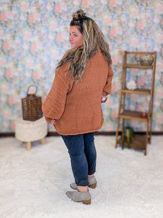 Melissa Mockneck Cozy Sweater in Rust
