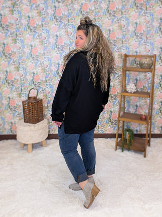 Joey Ribbed Vertical Floral Block Pullover