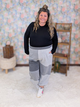Wyatt Colorblocked Jogger in Grays