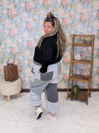 Wyatt Colorblocked Jogger in Grays