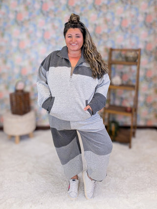Wyatt Colorblocked Jogger in Grays