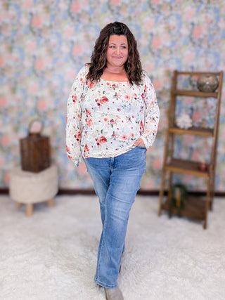 Bailey U-Neck Long Sleeve in Florals (6 Prints)