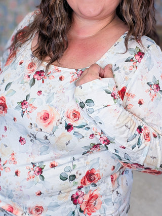 Bailey U-Neck Long Sleeve in Florals (6 Prints)