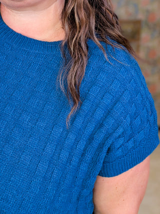Tasha Short Sleeve Quilted Sweater