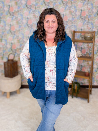 Lissa Premium Quilted Vest w/Hood (4 Colors)