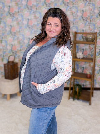 Lissa Premium Quilted Vest w/Hood (4 Colors)
