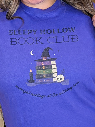 Sleepy Hollow Book Club Tee on Purple