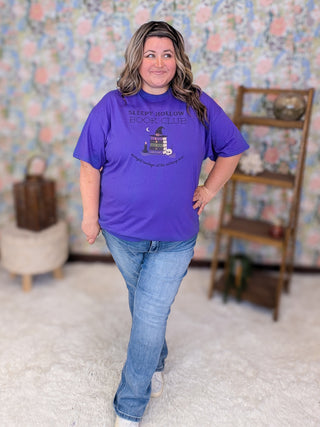 Sleepy Hollow Book Club Tee on Purple