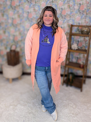 Jonah Longline Sweatshirt Cardigan (3 Colors)