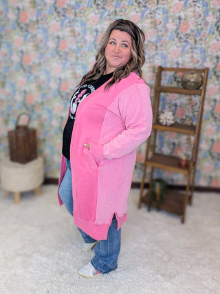 Jonah Longline Sweatshirt Cardigan (3 Colors)