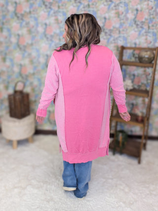 Jonah Longline Sweatshirt Cardigan (3 Colors)