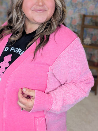 Jonah Longline Sweatshirt Cardigan (3 Colors)