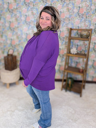 Hughes Soft Drape Wrap-Look Top (2 Colors)