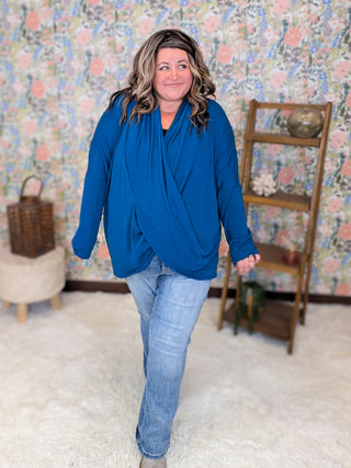 Hughes Soft Drape Wrap-Look Top (2 Colors)