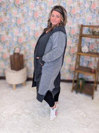 Jonah Longline Sweatshirt Cardigan (3 Colors)