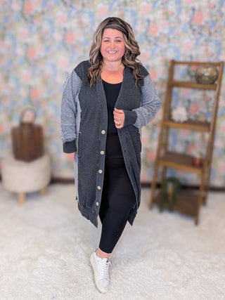 Jonah Longline Sweatshirt Cardigan (3 Colors)