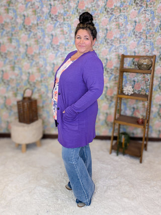 Cori Classic Cardigan w/Oversized Buttons (8 Colors)