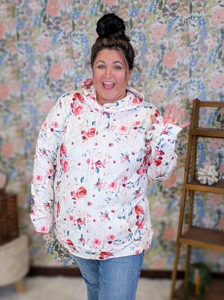 PHC Cloud Funnelneck Pullover in Rose Bloom