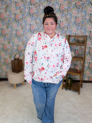 PHC Cloud Funnelneck Pullover in Rose Bloom