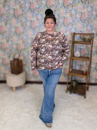 Blair Mockneck Long Sleeve w/Thumbholes in Florals (12 Prints)