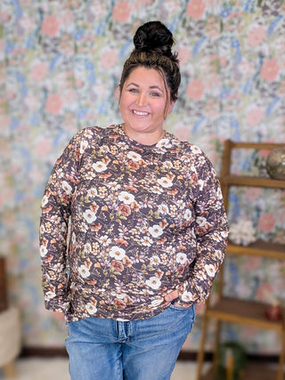 Blair Mockneck Long Sleeve w/Thumbholes in Florals (12 Prints)