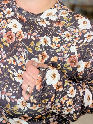 Blair Mockneck Long Sleeve w/Thumbholes in Florals (12 Prints)