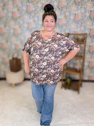 Ashley Ultimate Dolman Short Sleeve Tee in Florals (4 Prints)