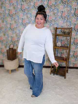 Kellie Dolman Long Sleeve w/Side Slits (2 Colors)