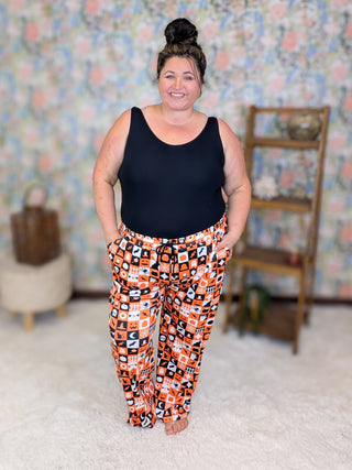 DOORBUSTER Luxe Lounge Pants w/Pockets in Halloween Prints