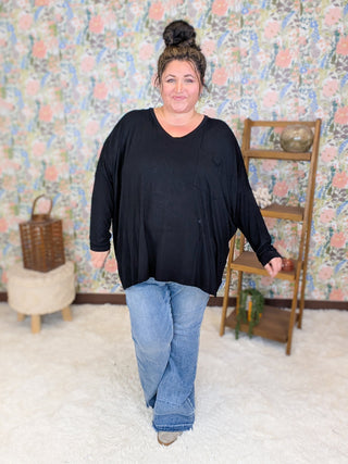 Jamie Luxe Slouchy Long Sleeve Top